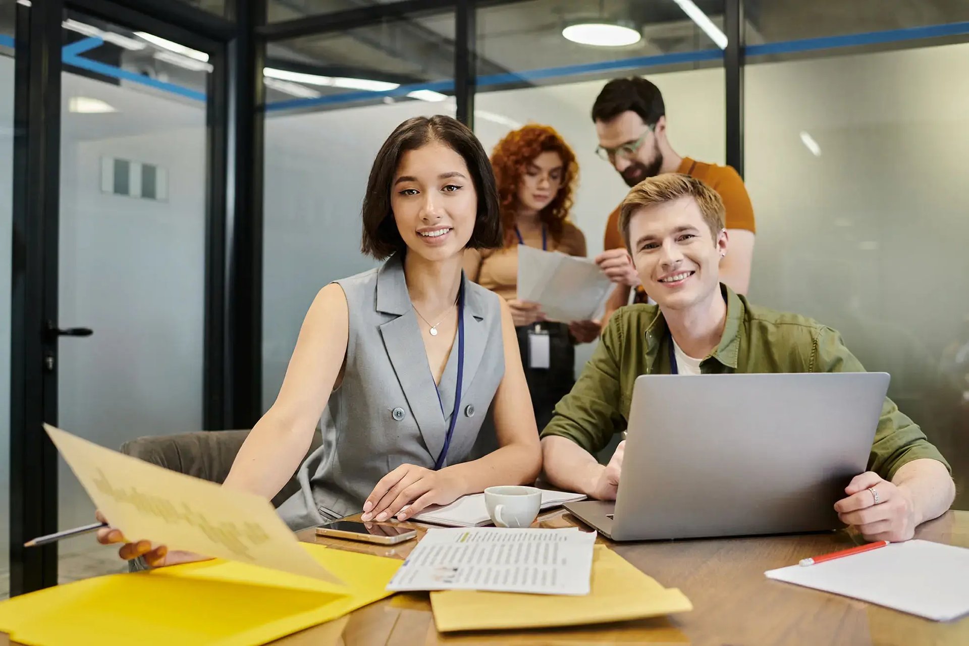 Young Melbourne entrepreneurs collaborating in a modern office, representing 42 Advisory’s support for small business growth and financial clarity